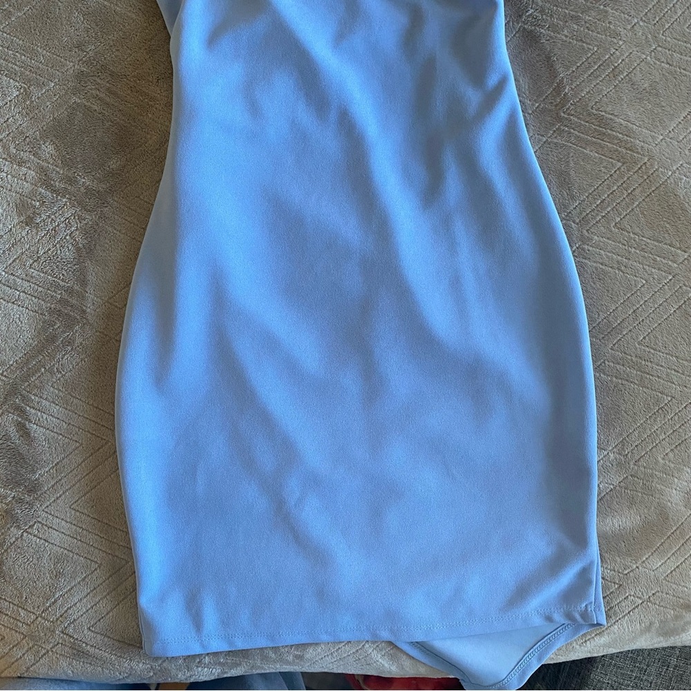 Amazon Verdusa’s Sexy Ruched Side Asymmetric V-neck Bodycon Dress Size XS - Picture 9 of 10